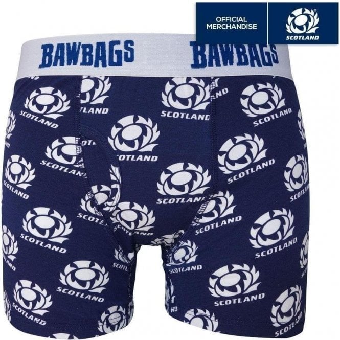 Bawbags Scotland Rugby Badge Cotton Boxer Shorts