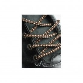 Round Brown and Sand Dots Bootlaces - 4mm wide 140cm