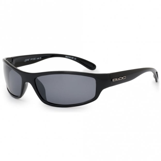 BLOC Hornet P100 - Shiny Black Polarised Grey