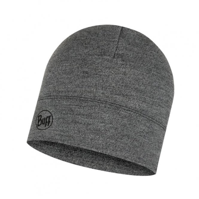 Buff Merino Midweight Beanie - Light Grey Melange