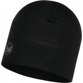 Merino Midweight Beanie Solid Black