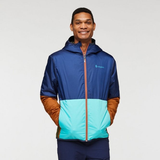 Cotopaxi Men's Teca Calido Hooded Reversible Jacket Print Drop Cloth
