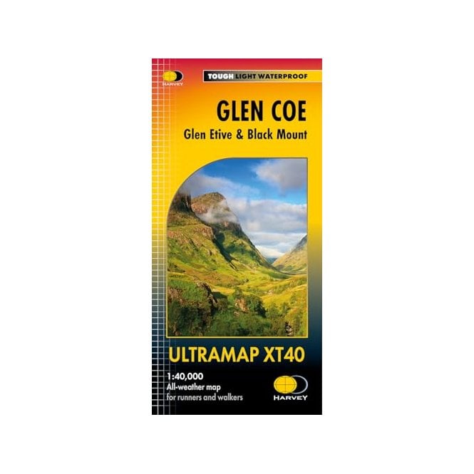 HARVEY MAPS Glen Coe Ultramap XT40 - Glen Etive & Black Mount