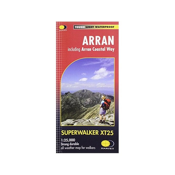 HARVEY MAPS Superwalker XT25 - Arran Including Arran Coastal Way 