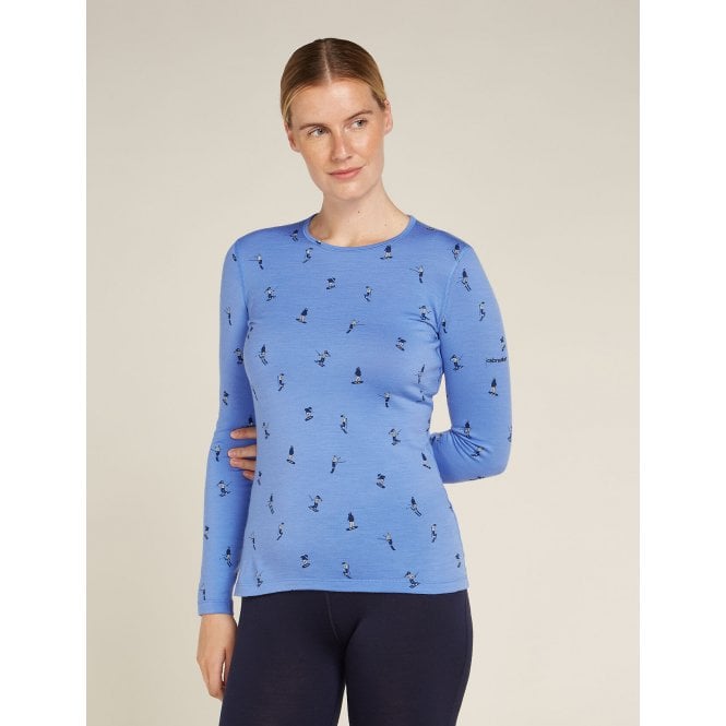 Icebreaker Women's Merino 200 Oasis LS Snow Day Crewe