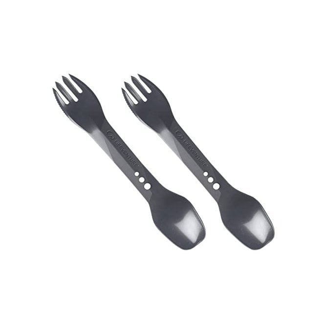 Lifeventure Ellipse Spork 2 Pack Graphite