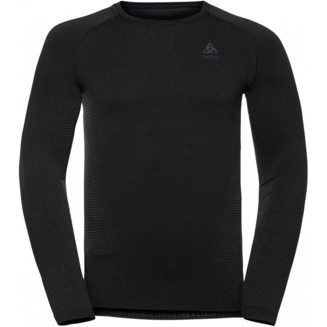 Odlo Men's Performance Warm Eco Base Layer Top Crew Neck L/S 