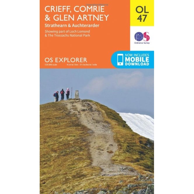Ordnance Survey OS Explorer Map - OL47 Crieff, Comrie & Glen Artney Map
