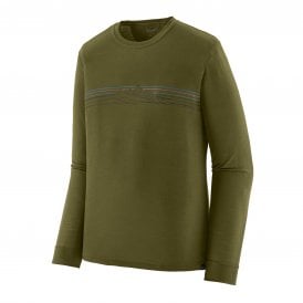 Men's Long Sleeved Cap Cool Merino Blend Graphic Shirt