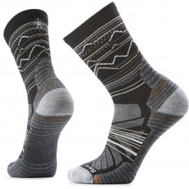 Hike Light Cushion Mountain Range Pattern Crew Socks